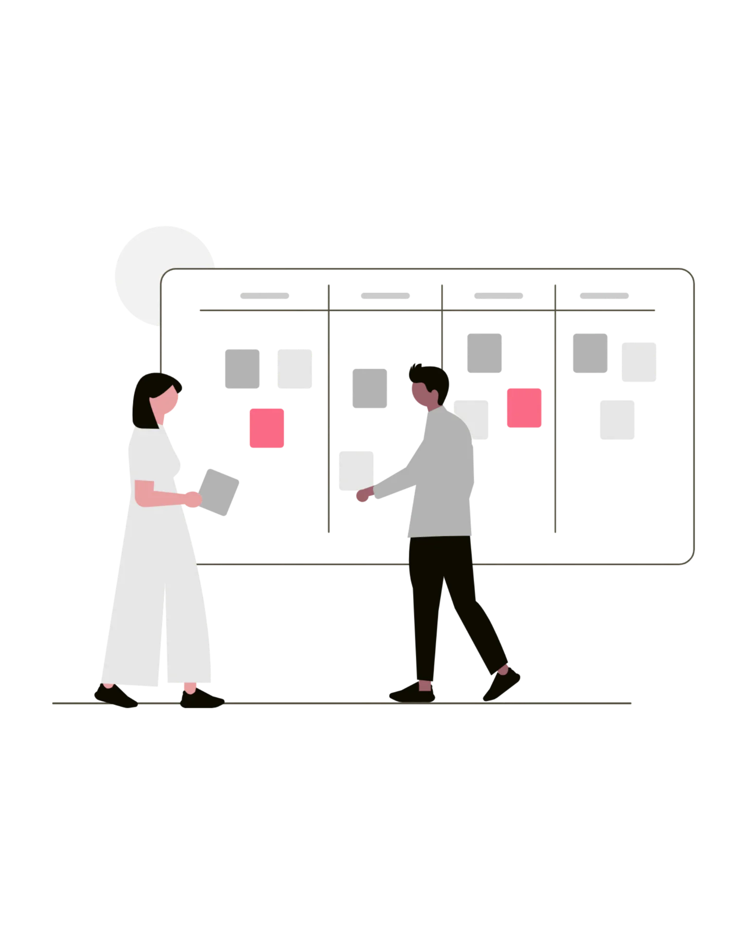 Ilustração do fluxo de trabalho de projetos culturais
