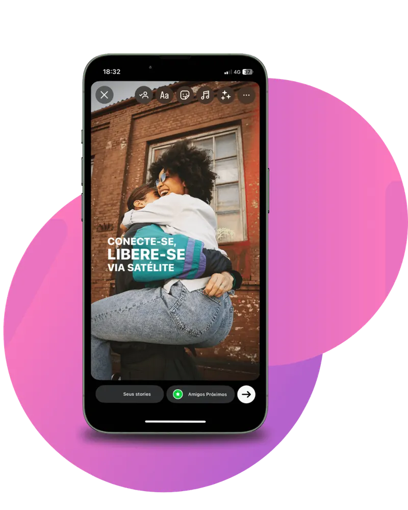 Story do Instagram usando o áudio oficial de um lançamento