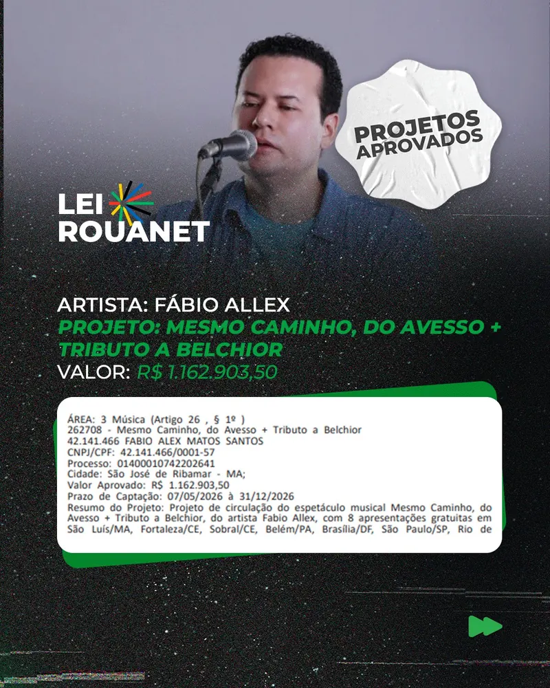 Mesmo Caminho, do Avesso + Tributo a Belchior — Fábio Allex